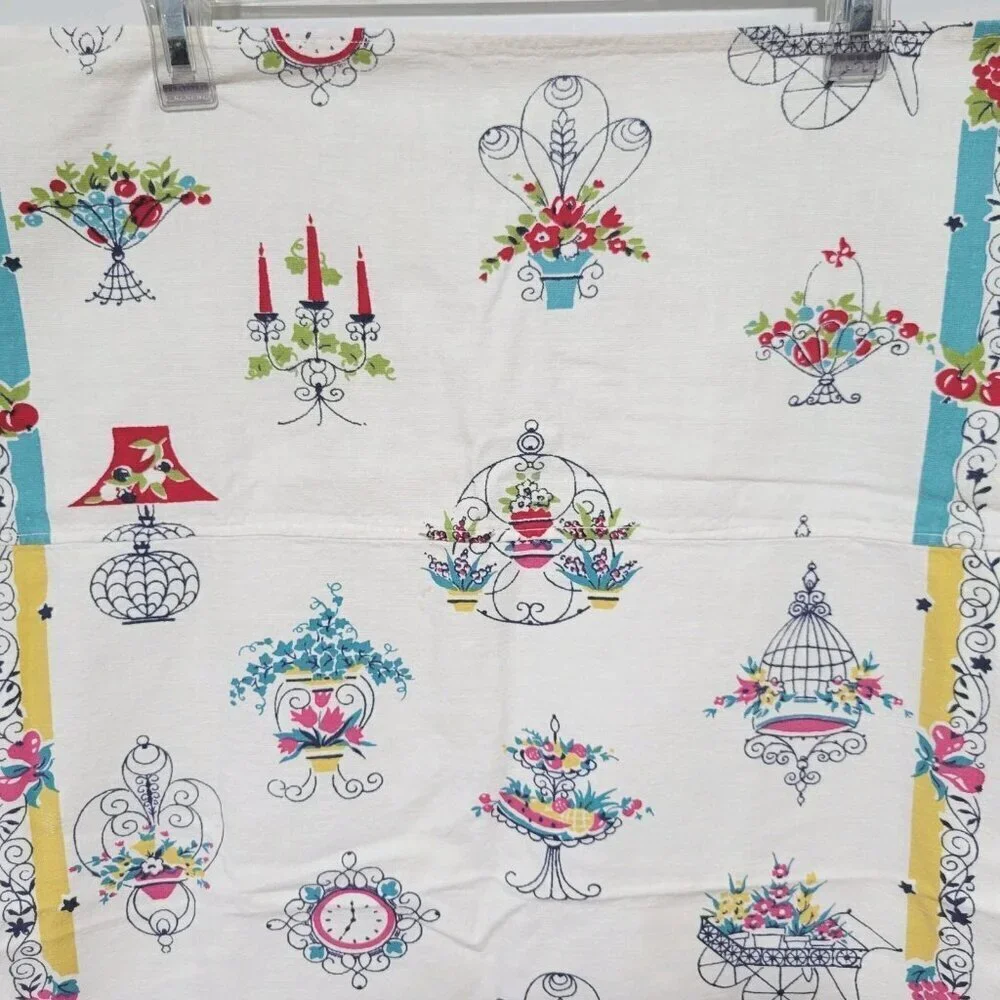 Handmade Flour Sack Dish Towel Vintage Kitchen 31